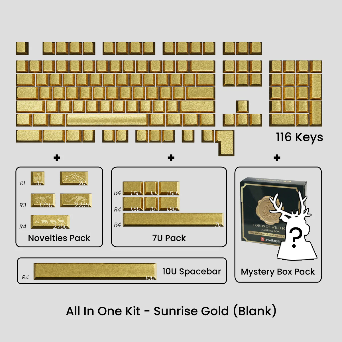 [GB] Awekeys Wild Ice Metal Keycaps Set - Image 62