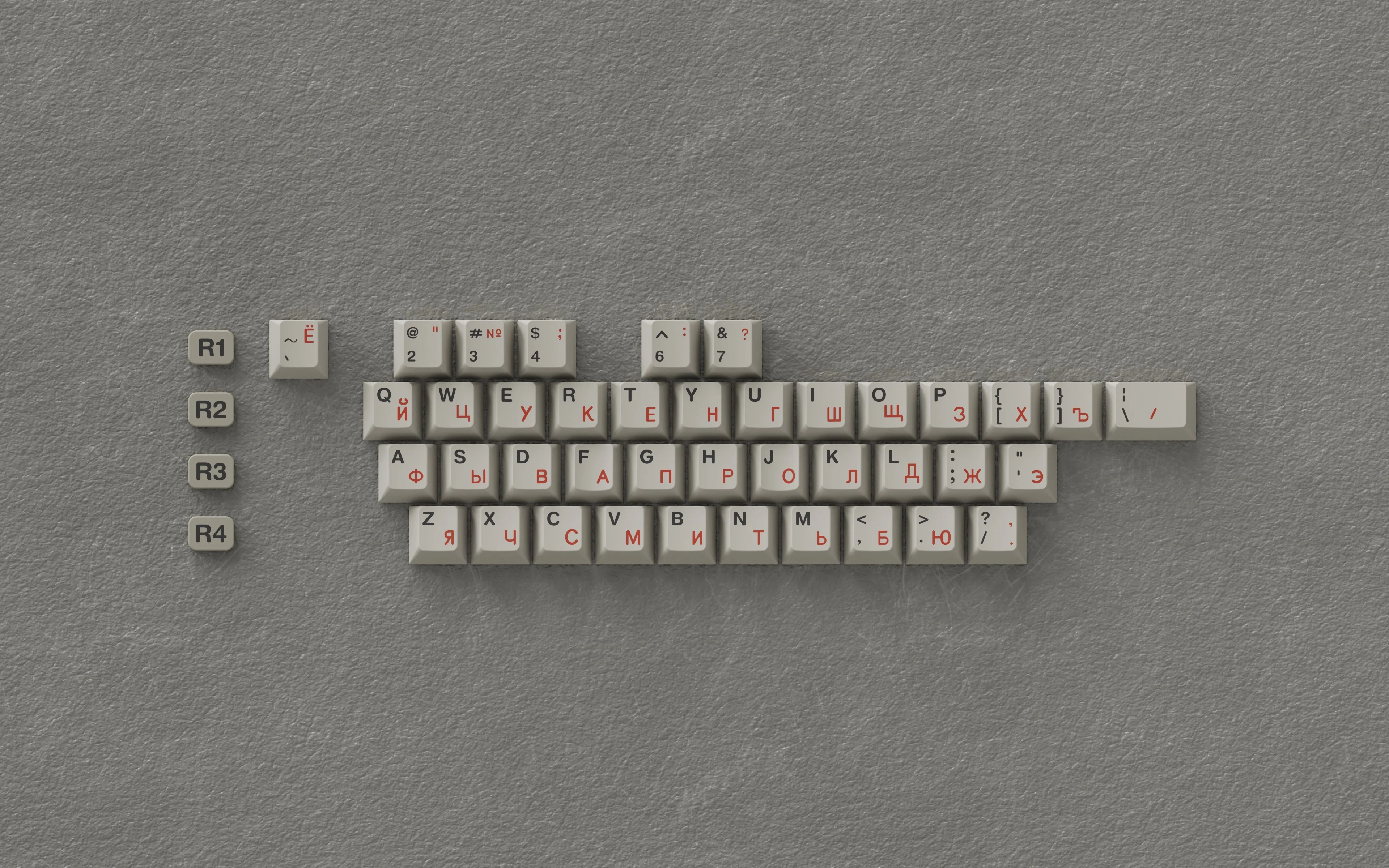JTK Beige Cherry Profile PBT&ABS Tripeshot Keycap Set - Image 11